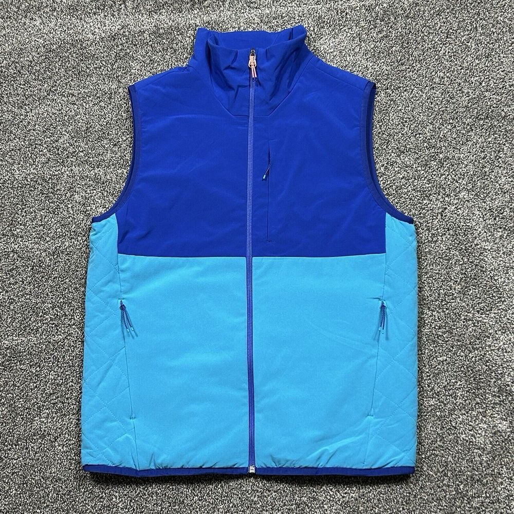 NEW Vineyard Vines Performance Marine Air Golf Vest Blue Ocean Reef Mens Small